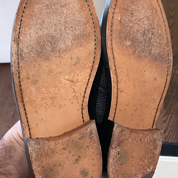 Thom Browne Pebbled Leather Penny Loafers Black Size 7.5/6.5 - Picture 4 of 5